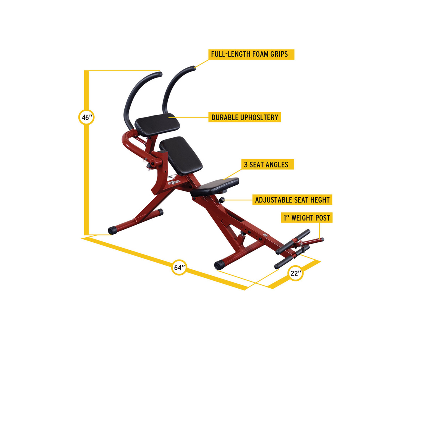 Best Fitness Semi-Recumbent Ab Bench