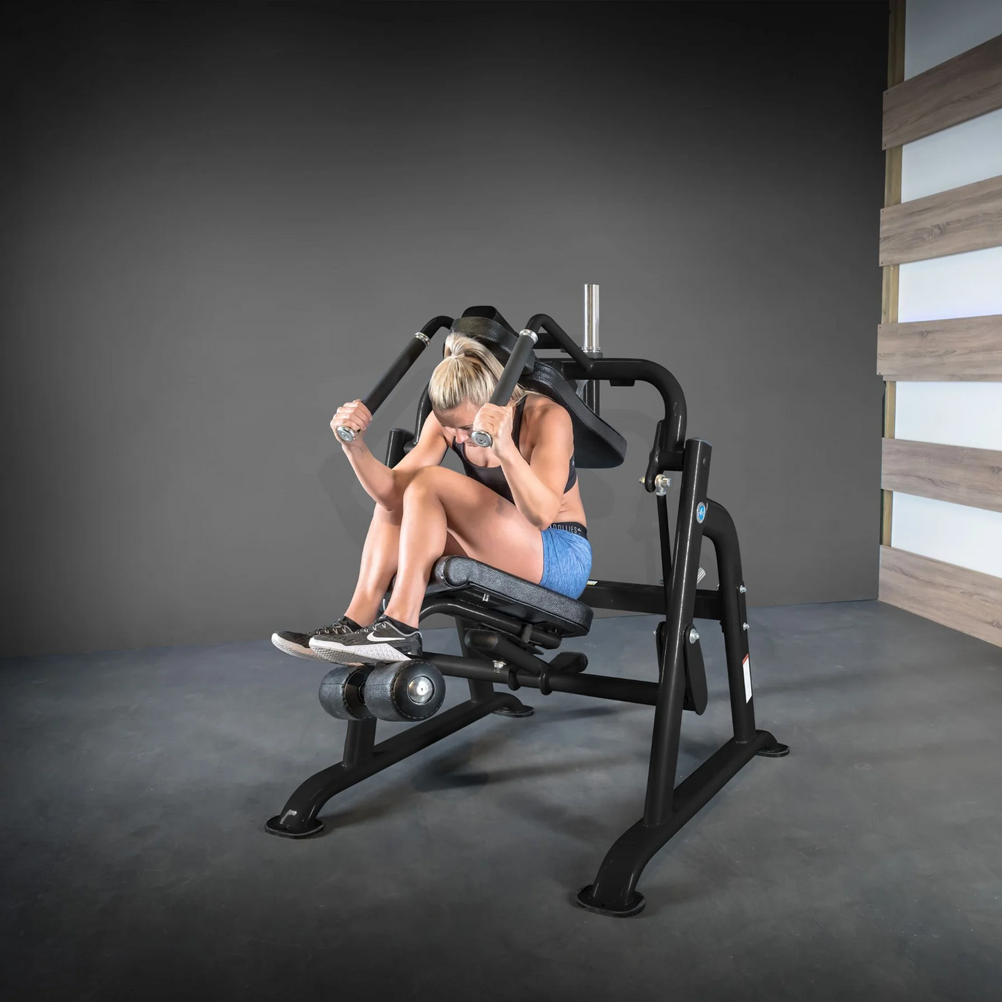 Vertical Crunch Ab Bench, Black