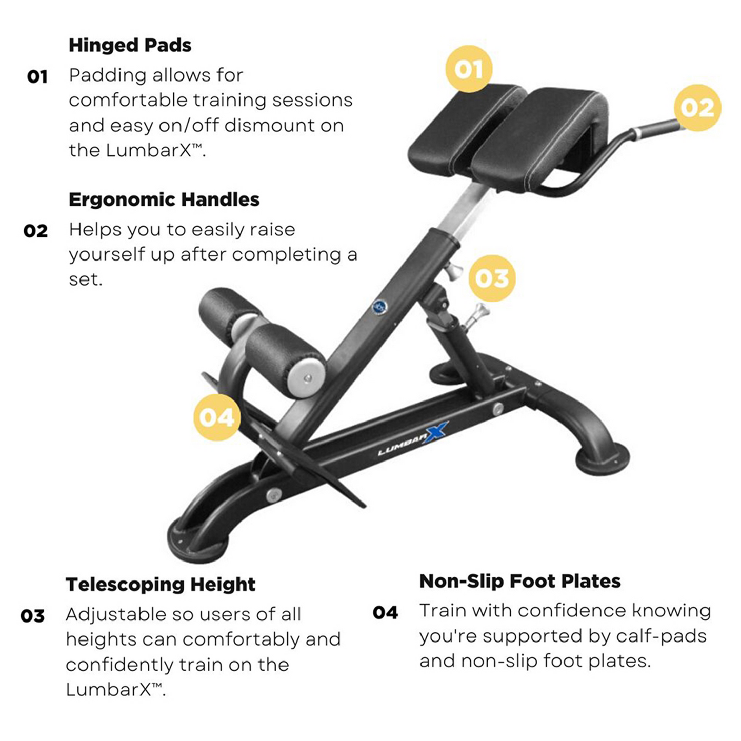 المقعد القطني X الخلفي Hyperextension