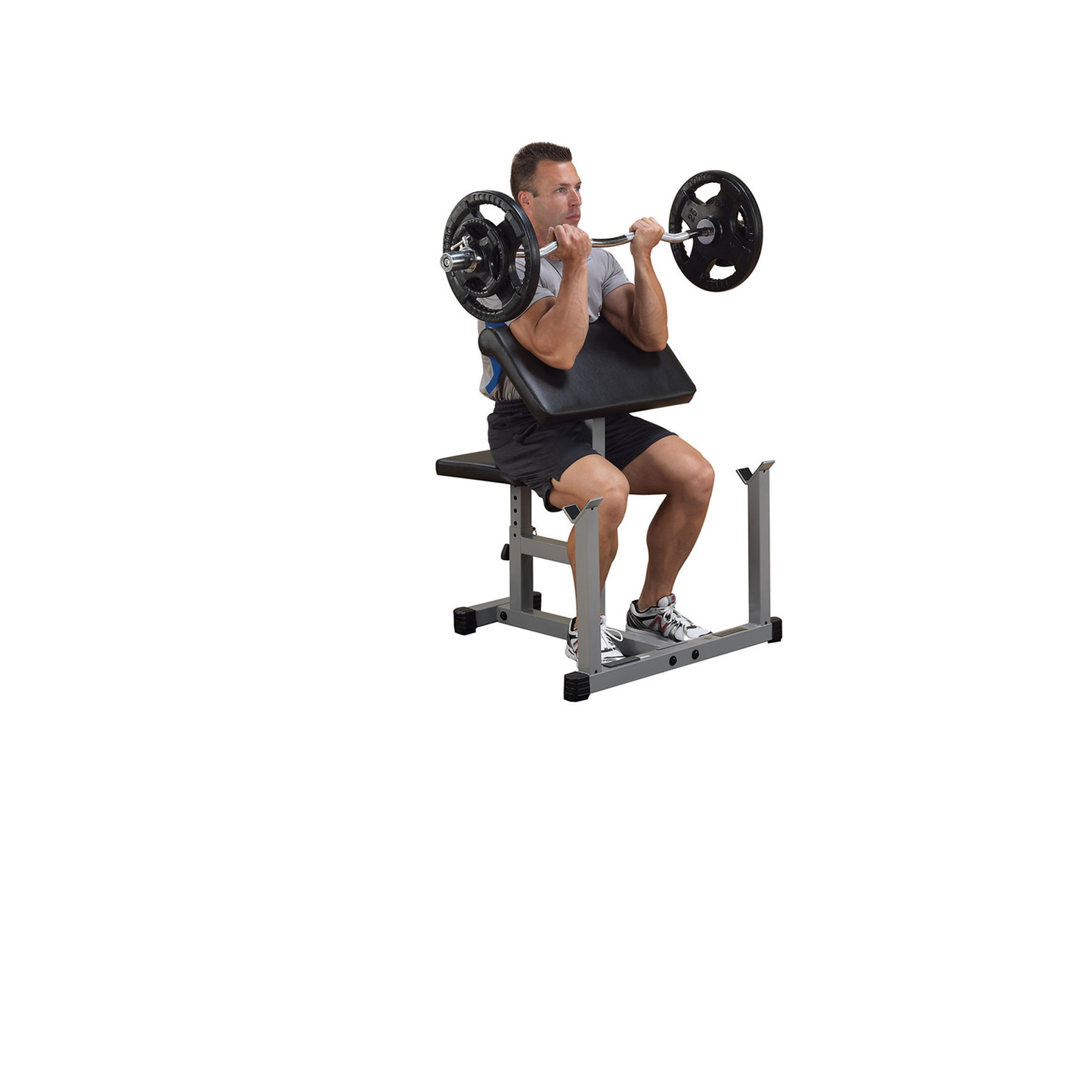 Powerline Preacher Curl Bench, with Adjustable Seat and Extra Wide Base