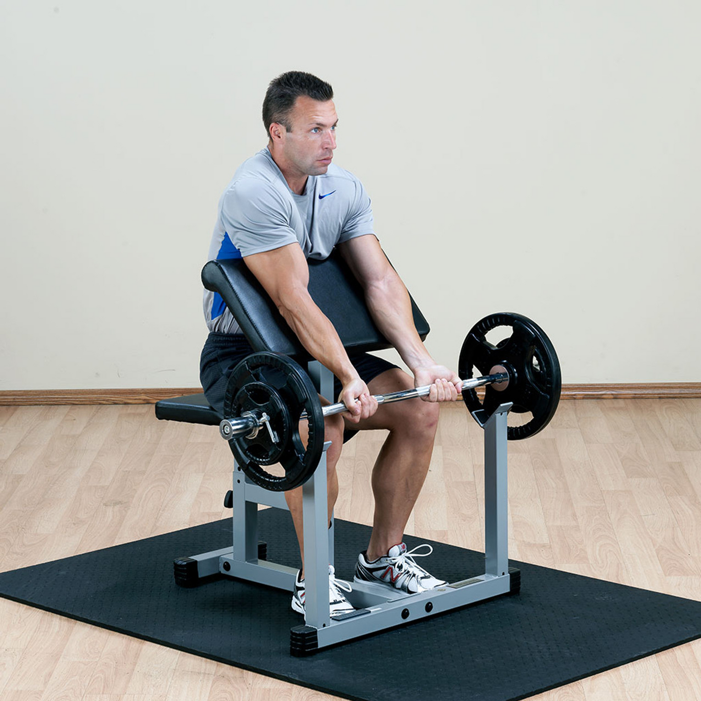 Powerline Preacher Curl Bench, with Adjustable Seat and Extra Wide Base