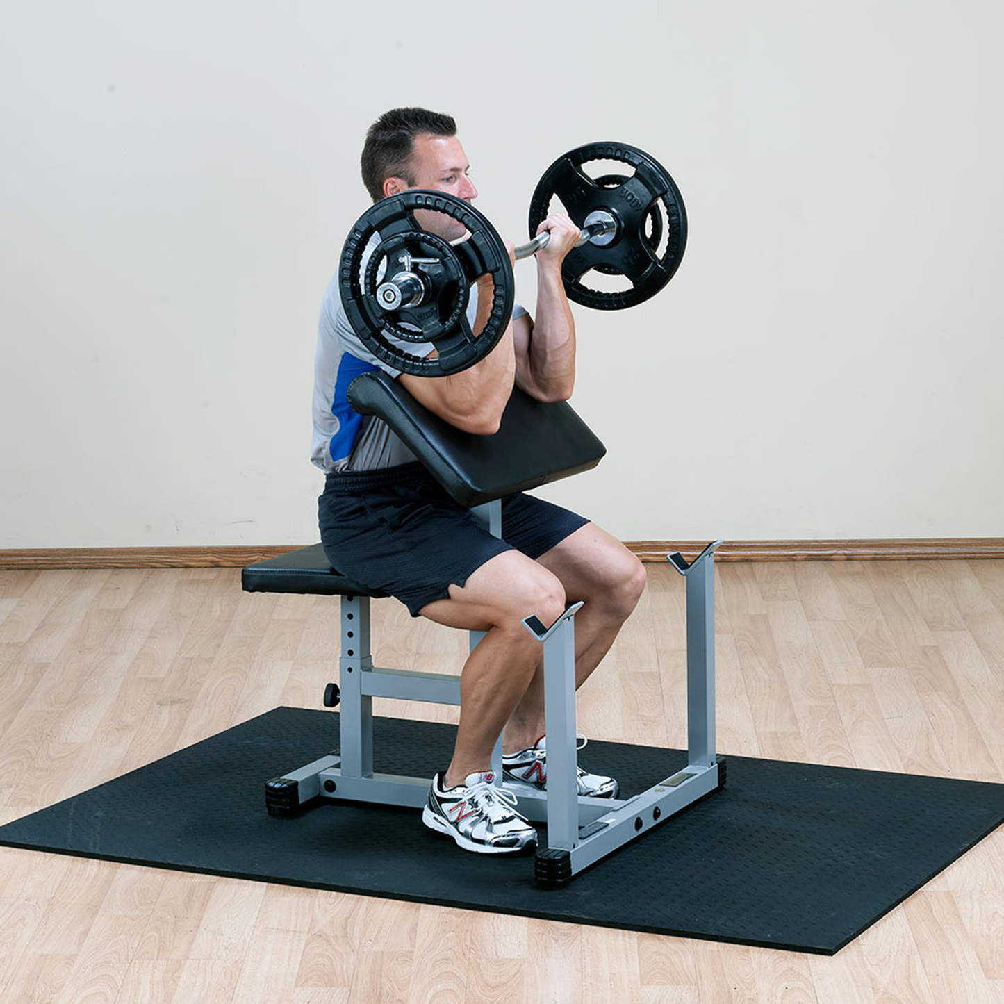 Powerline Preacher Curl Bench, with Adjustable Seat and Extra Wide Base