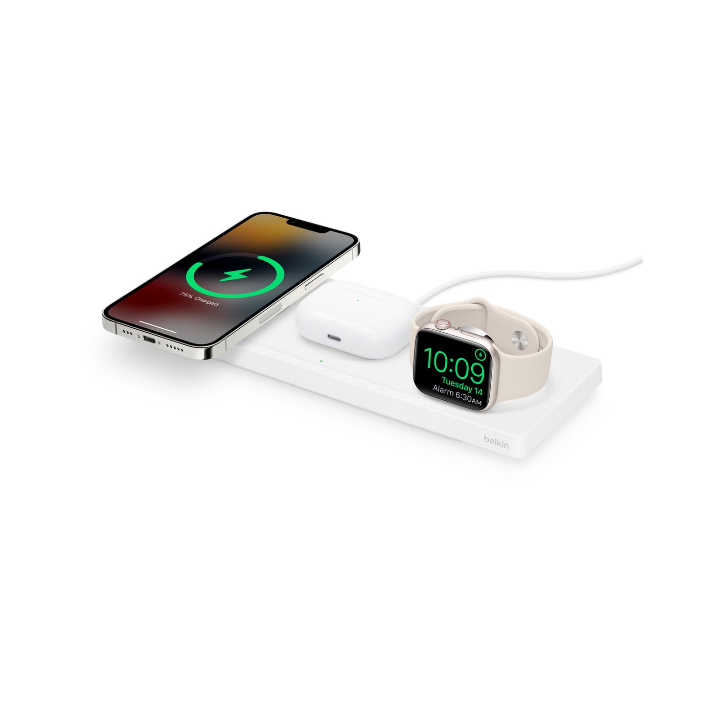 لوحة الشحن اللاسلكية Belkin BOOST↑CHARGE™ PRO 3 في 1 مع MagSafe 