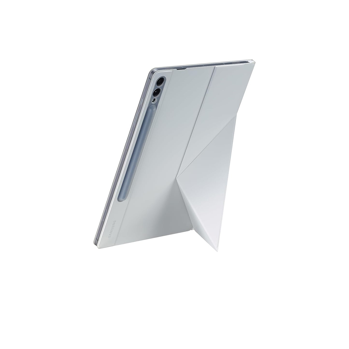 غطاء الكتاب الذكي Samsung Galaxy Tab S9 FE+، حافظة حماية للكمبيوتر اللوحي، خيارات حامل أفقي وعمودي، ظهر مغناطيسي قابل للفصل، تشغيل/إيقاف الشاشة تلقائيًا، إصدار الولايات المتحدة، أبيض 