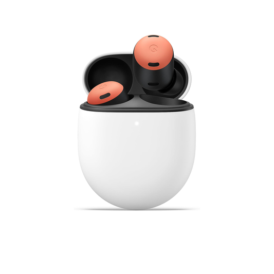 Google Pixel Buds Pro - سماعات أذن بخاصية إلغاء الضوضاء - عمر بطارية يصل إلى 31 ساعة مع علبة شحن - سماعات رأس بلوتوث - متوافقة مع Android - مرجاني 