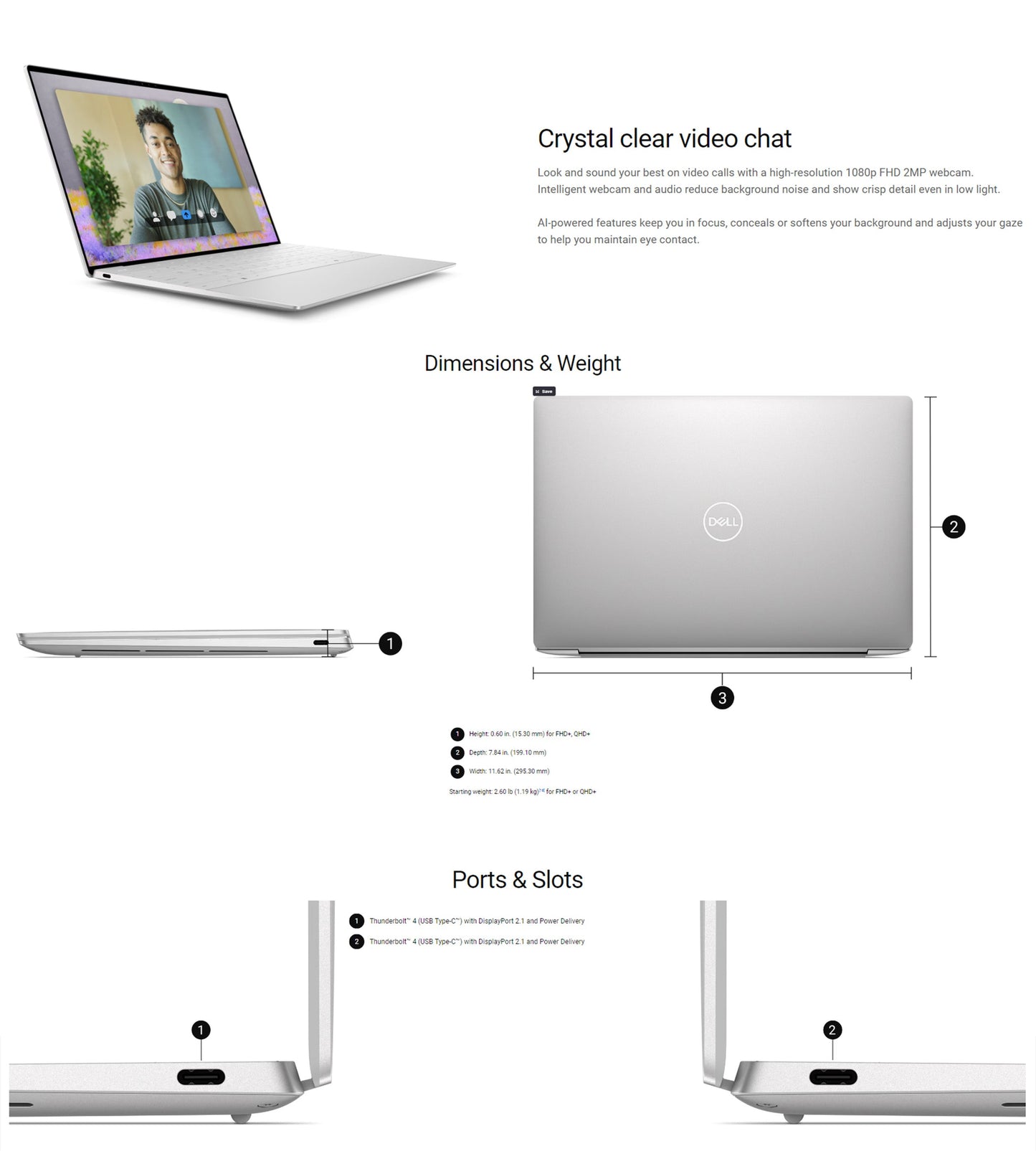 XPS 13 Laptop  [ Storage 1TB SSD - Memory 32GB: -Core™ Ultra 7 ]