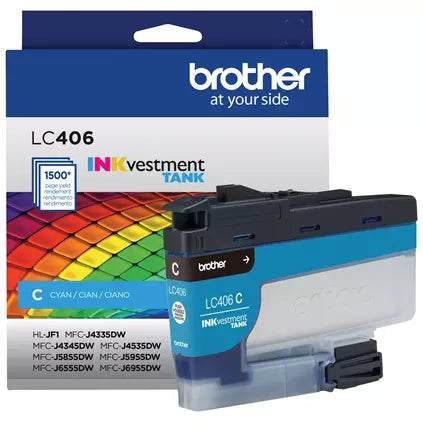 LC406CS INKvestment Tank Standard-yield Ink, Cyan