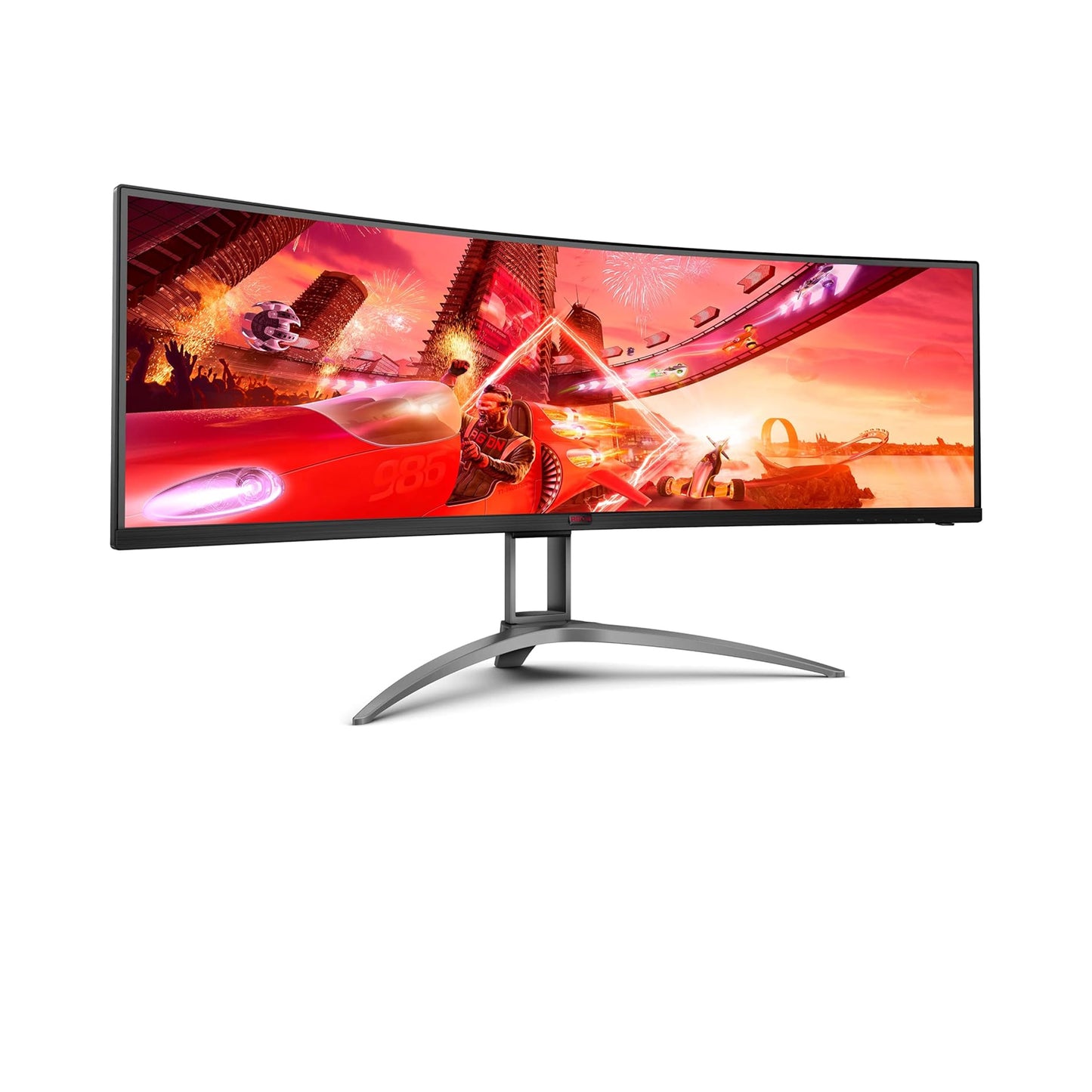 AOC AGON Curved Gaming Monitor 49" (AG493UCX), Dual QHD 5120x1440 @ 120Hz, VA Panel, 1ms Adaptive-Sync, 121% sRGB, Height Adjustable,