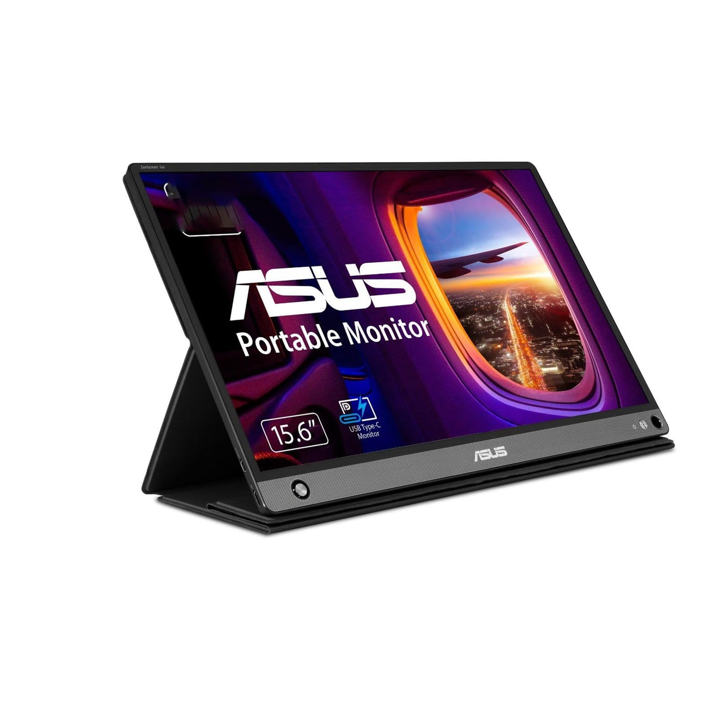 ASUS ZenScreen 15.6” 1080P Portable USB Monitor (MB16AHP) - Full HD, IPS, Eye Care, Micro HDMI, USB Type-C, Speakers, Built-in Battery, External Screen for Laptop