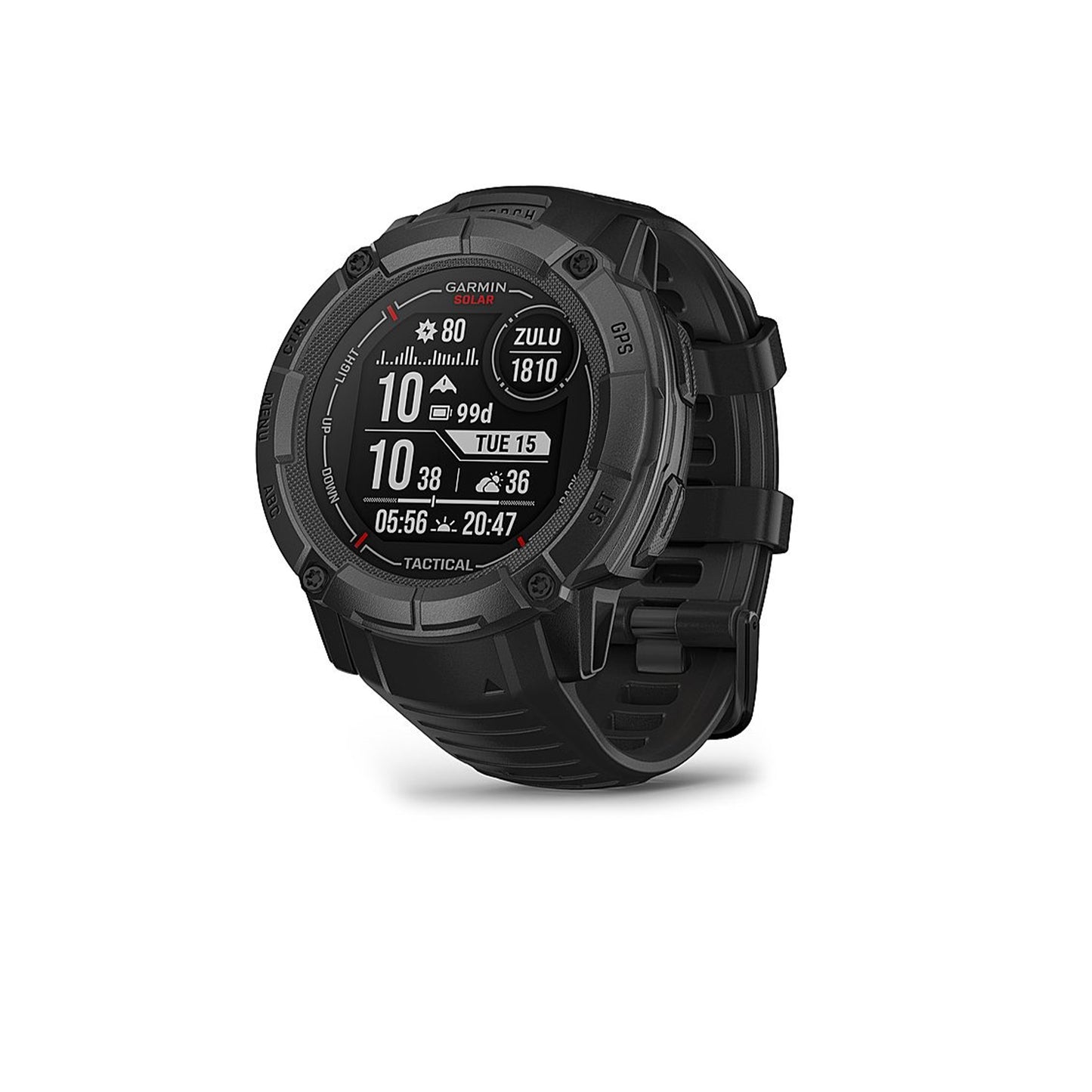 Garmin - Instinct 2X Solar Tactical Edition Smartwatch 50 mm Fiber-reinforced Polymer - Black