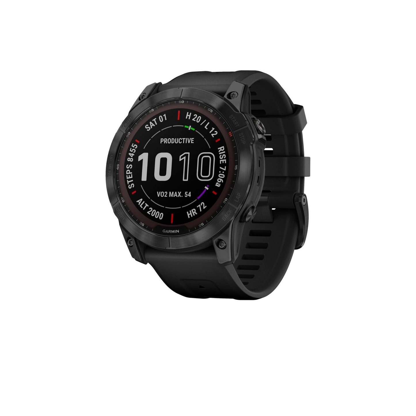 Garmin - fēnix 7X Sapphire Solar GPS Smartwatch 51 mm Fiber-reinforced polymer - Black DLC Titanium