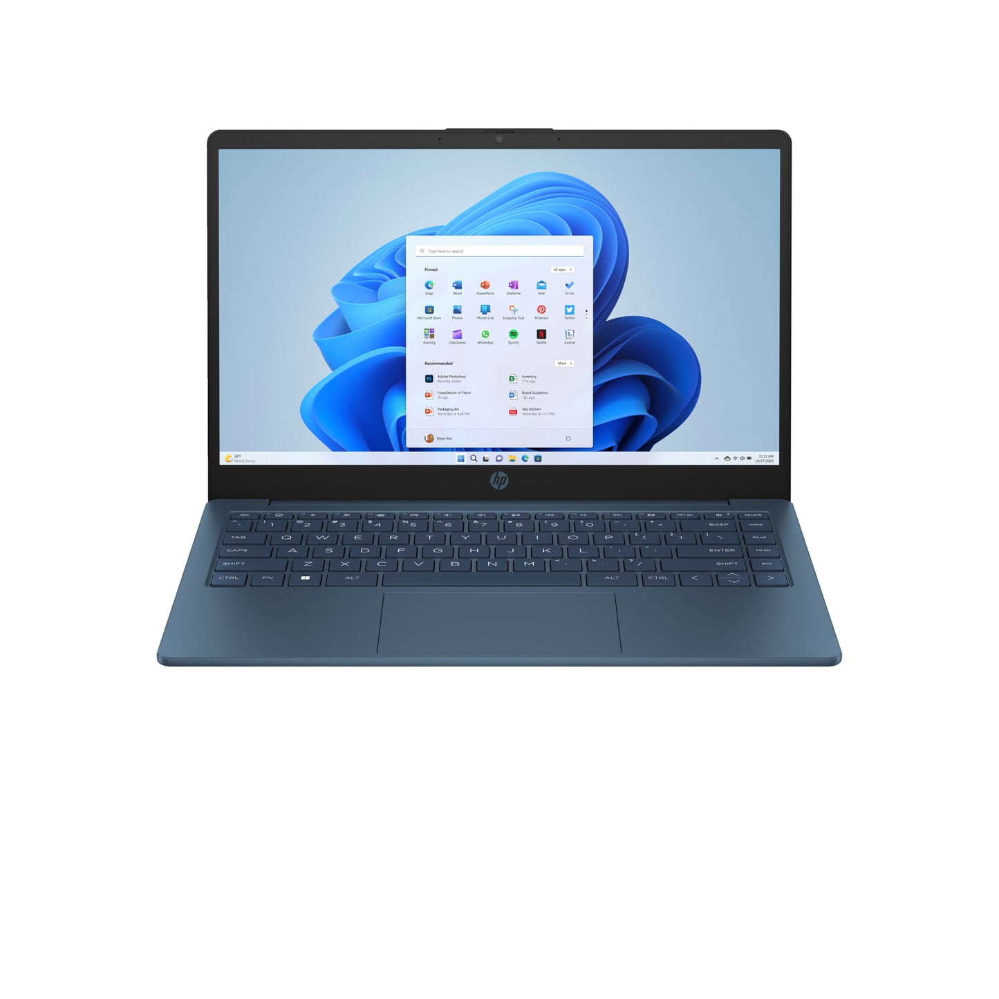 كمبيوتر محمول HP، الجيل الرابع عشر، Intel® Core™ i3-1315U، شاشة 14 بوصة، 8 جيجابايت، 256 جيجابايت SSD. 