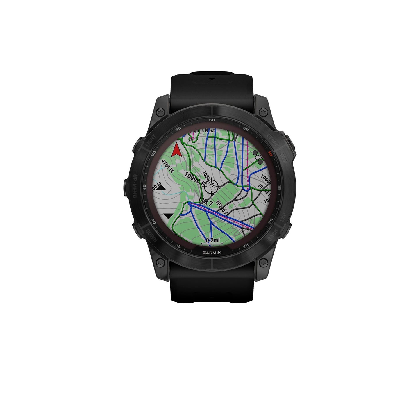 Garmin - fēnix 7X Sapphire Solar GPS Smartwatch 51 mm Fiber-reinforced polymer - Black DLC Titanium