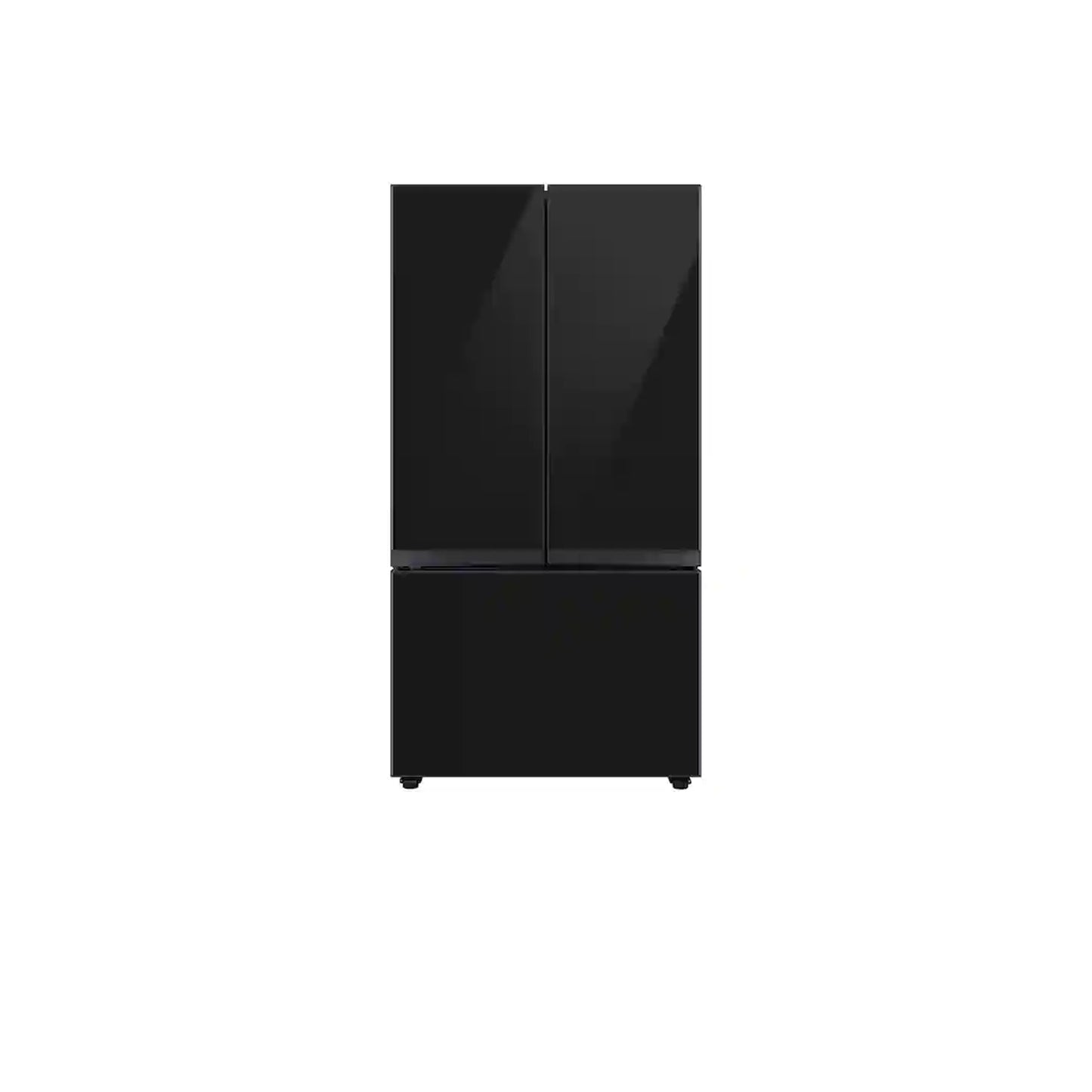 ثلاجة مخصصة بباب فرنسي بثلاثة أبواب (24 قدمًا مكعبًا) مزودة بمركز المشروبات™ من الفولاذ المقاوم للصدأ. 