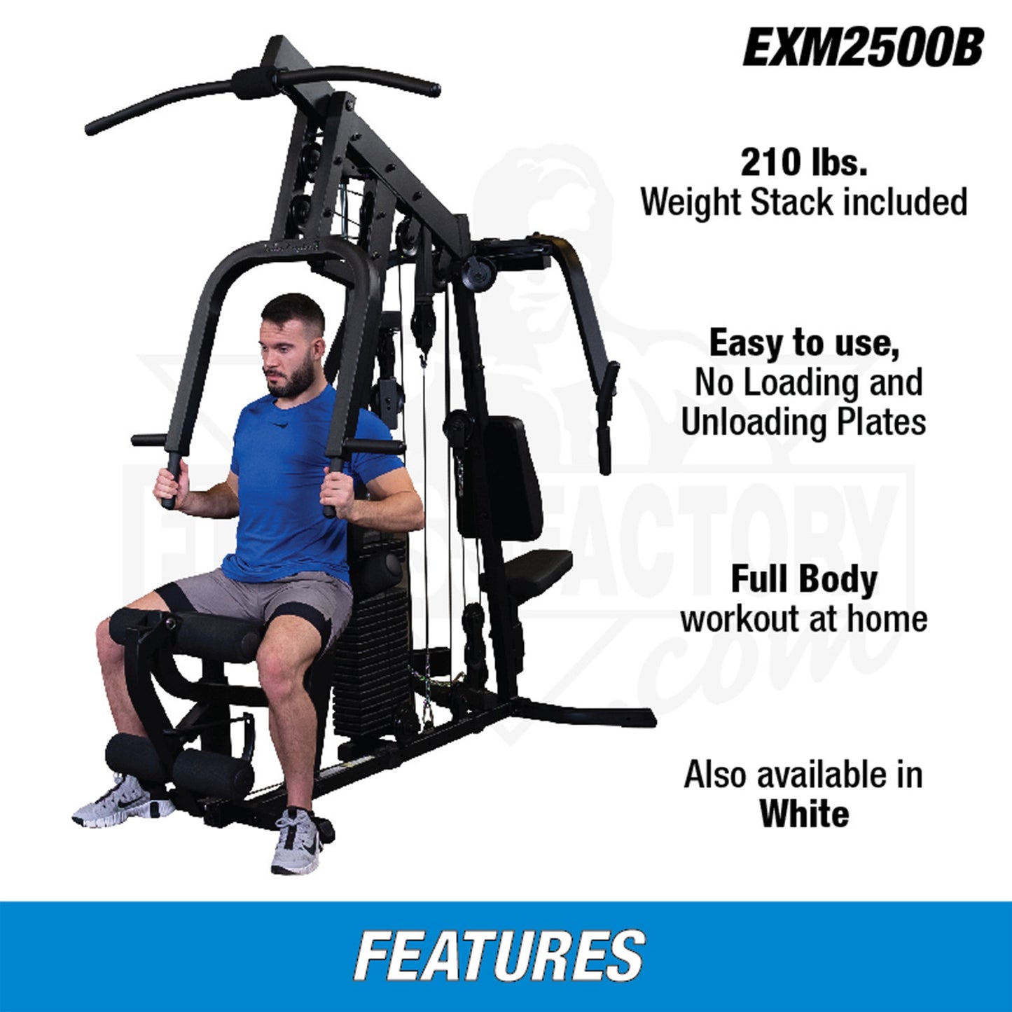 Body-Solid EXM2500 صالة الألعاب الرياضية المنزلية بدون تمرين ضغط الأرجل