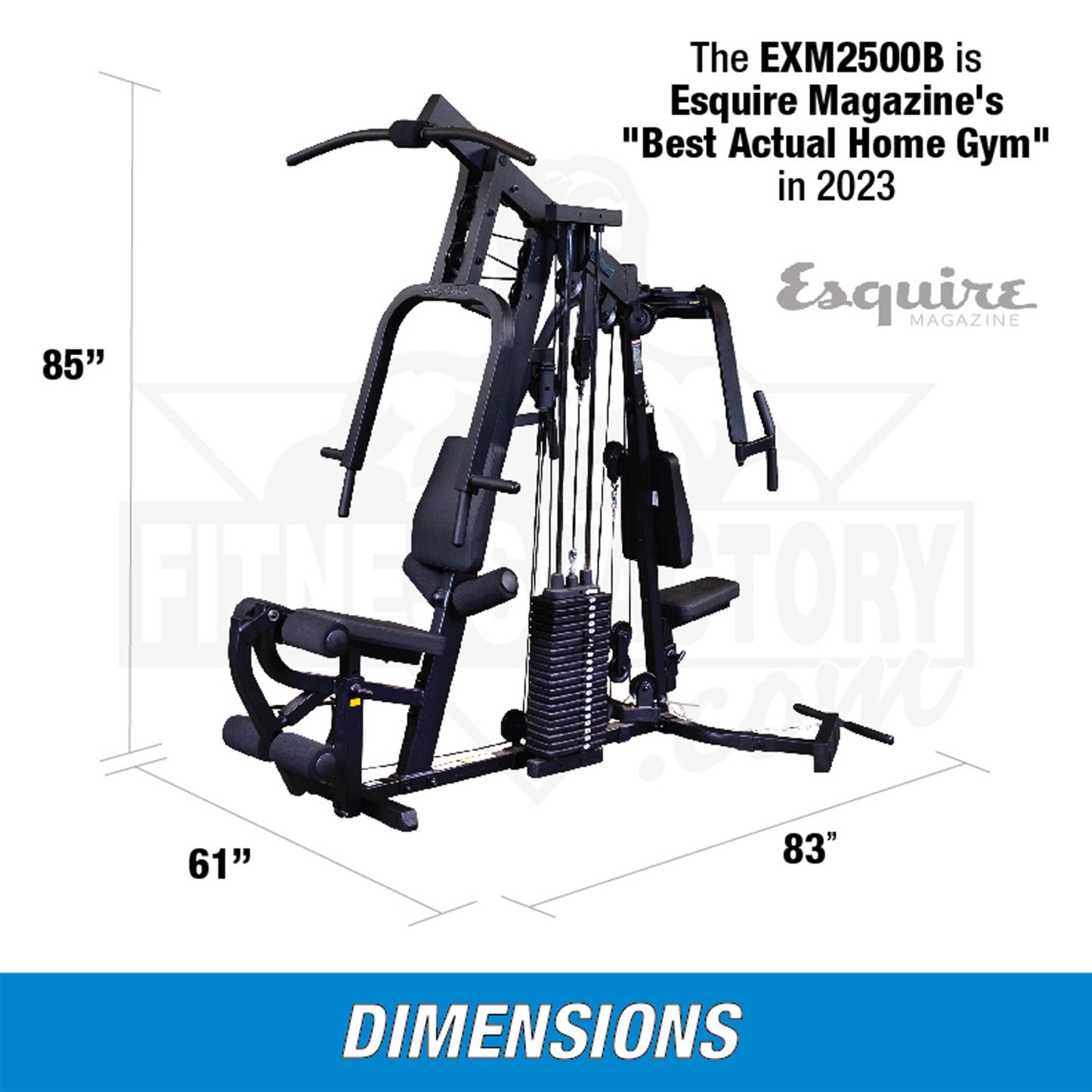 Body-Solid EXM2500 صالة الألعاب الرياضية المنزلية بدون تمرين ضغط الأرجل