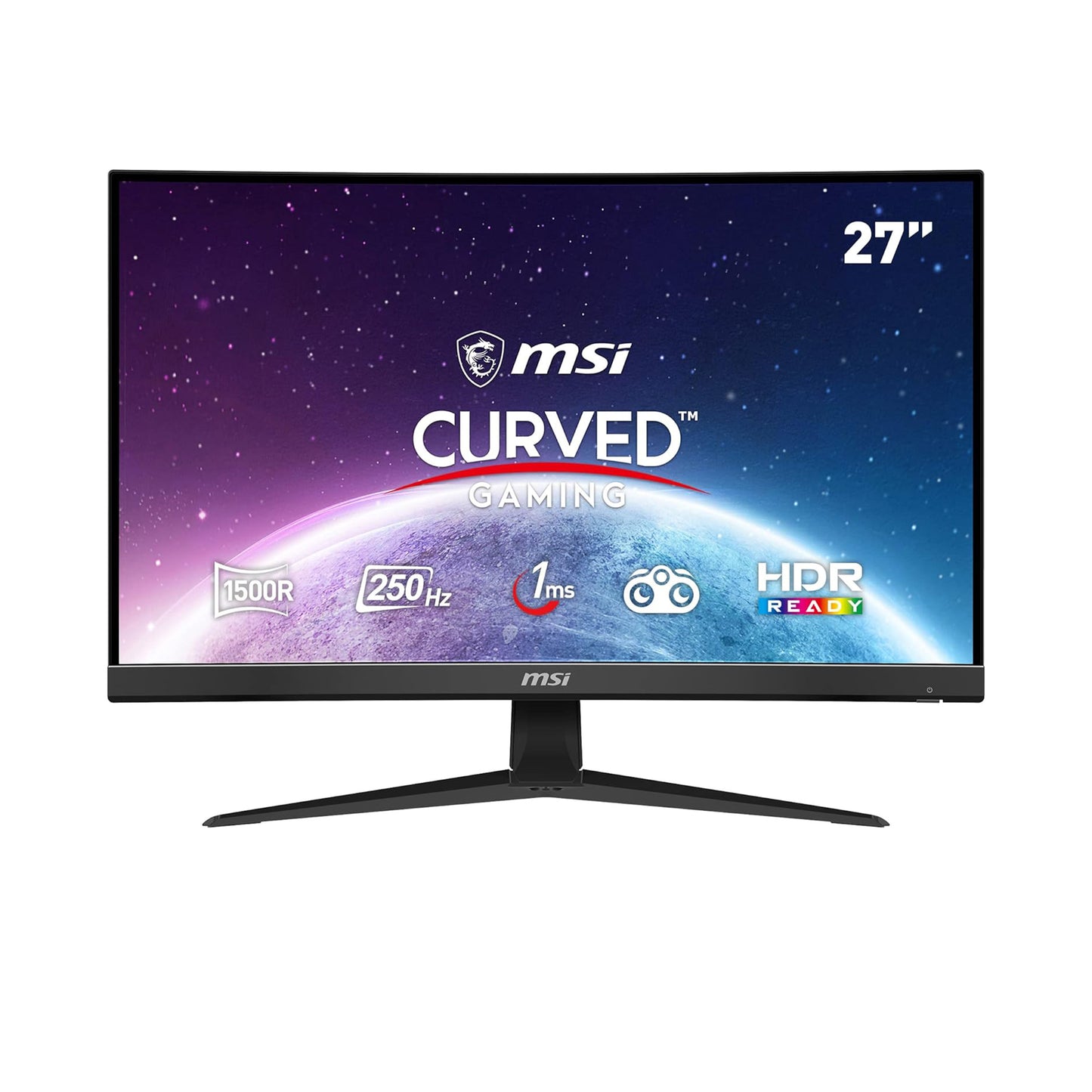 MSI 27" Quantum Dot Curved Gaming Monitor, 170Hz, 1ms, 2560 x 1440 (QHD), 16:9 Rapid VA, Height Adjustable, TILT, FRAMELESS, MAG275CQRF QD