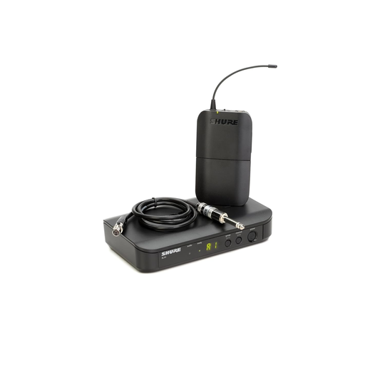 Shure BLX14 UHF Wireless System - Perfect for Guitar and Bass with 1/4 Jack - 14-Hour Battery Life, 300 ft Range | Includes 1/4" Jack Instrument Cable & Single Channel Receiver | H10 Band