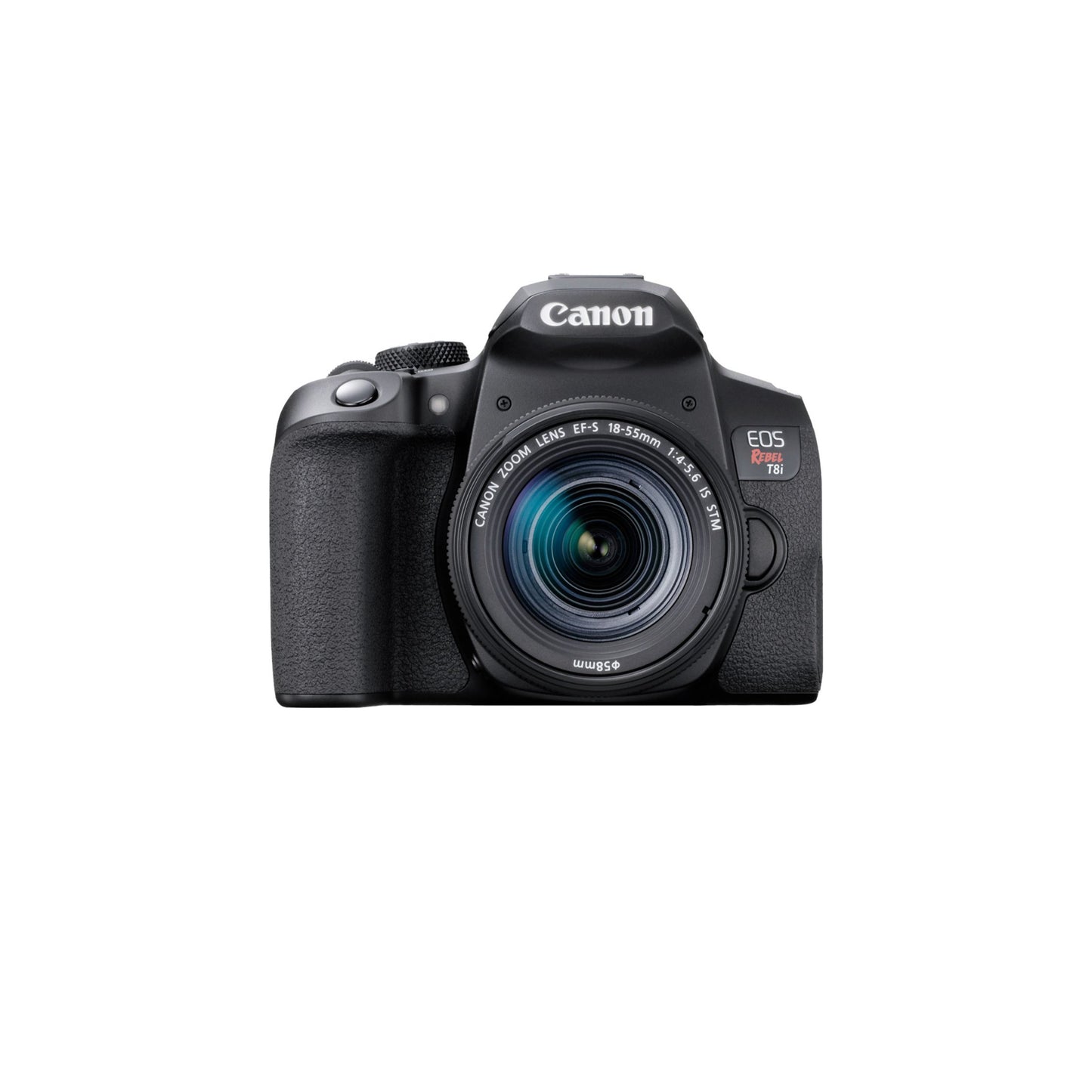 كاميرا كانون - EOS Rebel T8i DSLR مع عدسة EF-S مقاس 18-55 ملم - أسود. 