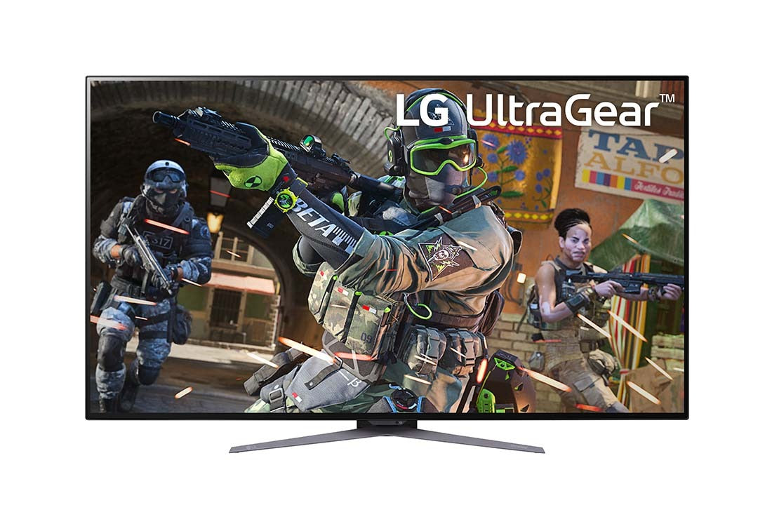 شاشة UltraGear™ UHD OLED مقاس 48 بوصة مع انعكاس منخفض مضاد للتوهج بمعدل 0.1 مللي ثانية R/T و120 هرتز ومتوافقة مع G-SYNC®