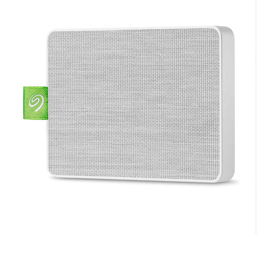 Seagate Ultra Touch SSD 500GB External Solid State Drive Portable - White USB-C USB 3.0 for PC MAC and Seagate Mobile Touch app for Android, includes Mylio, Adobe, & 3-Year Rescue Service (STJW500400)