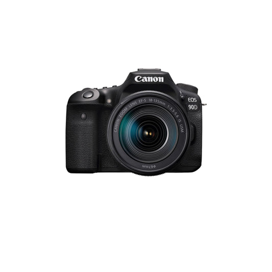 كاميرا كانون EOS 90D DSLR مع عدسة EF-S 18-135 ملم - أسود. 