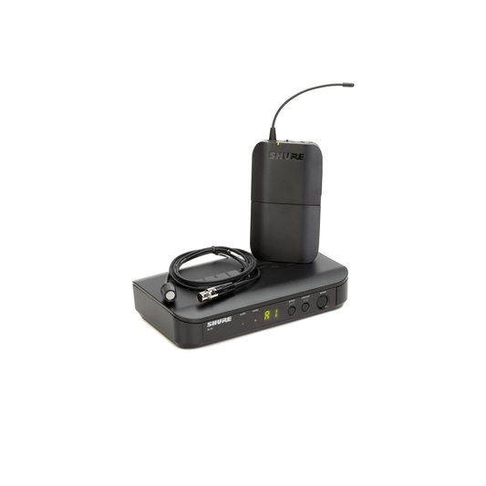 Shure BLX14/CVL UHF Wireless Microphone System - Perfect for Interviews, Presentations, Theater - 14-Hour Battery Life, 300 ft Range | Includes CVL Lavalier Mic, Single Channel Receiver | H9 Band