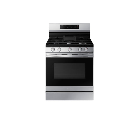 6.0 cu. ft. Smart Freestanding Gas Range with No-Preheat Air Fry, Convection+ & Stainless Cooktop in Stainless Steel.