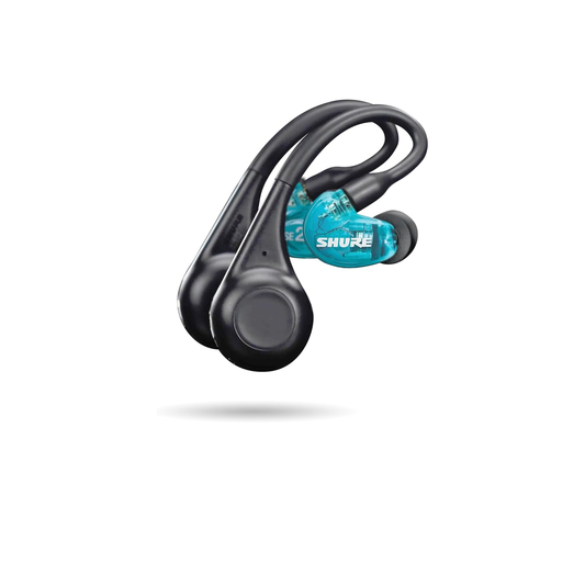 سماعات أذن Shure AONIC 215 TW2 True اللاسلكية مزودة بتقنية Bluetooth 5، وصوت جهير عميق، وبطارية تدوم 32 ساعة، وملاءمة آمنة 