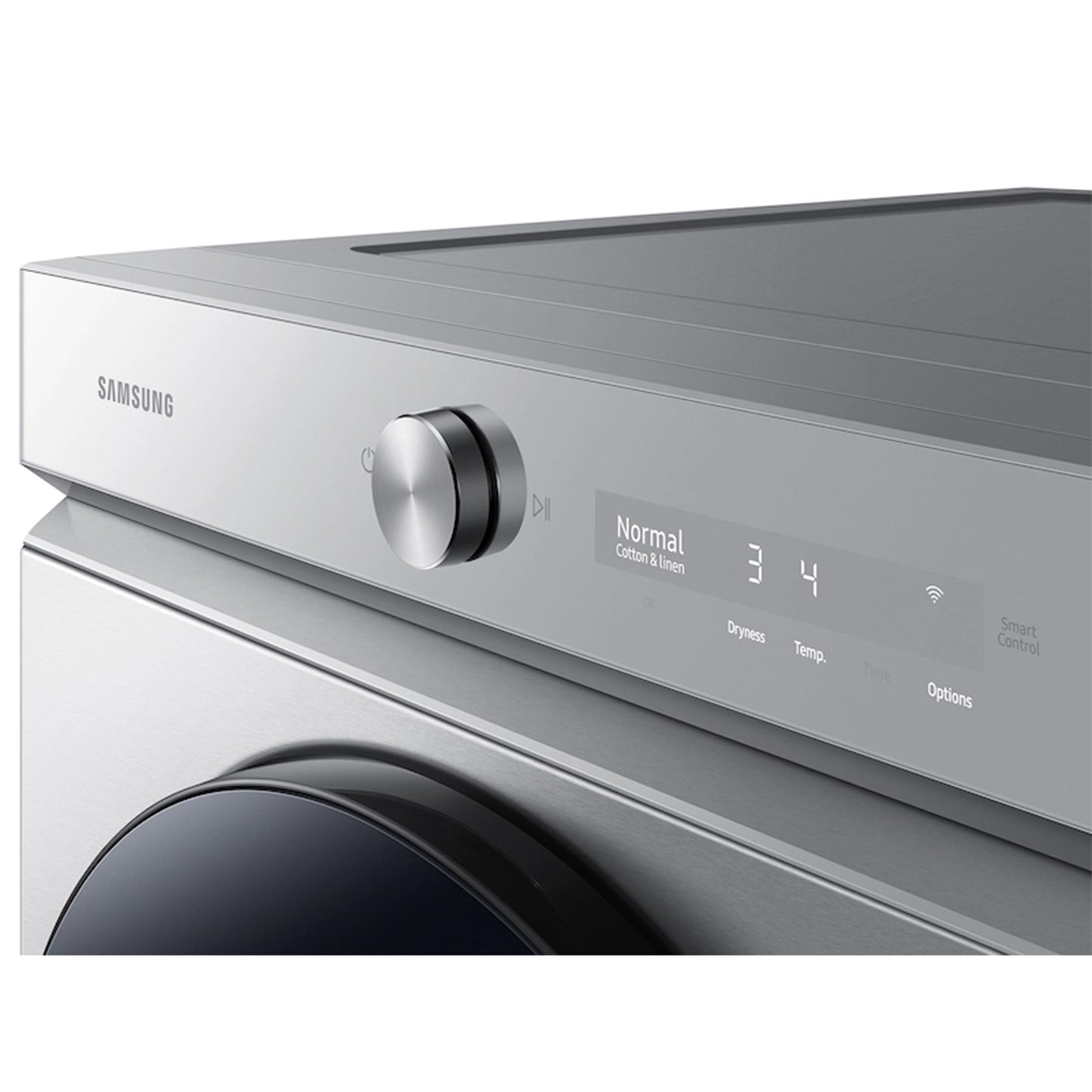 Bespoke 7.6 cu. ft. Ultra Capacity Electric Dryer with Super Speed Dry and AI Smart Dial in Silver Steel