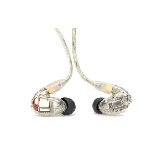 سماعات أذن سلكية من Shure SE846 PRO Gen 1 - سماعات أذن احترافية عازلة للصوت، أربعة محركات ميكرو عالية الدقة ومضخم صوت حقيقي، ملاءمة آمنة داخل الأذن، كابل قابل للفصل، جودة متينة - شفاف (SE846-CL) 