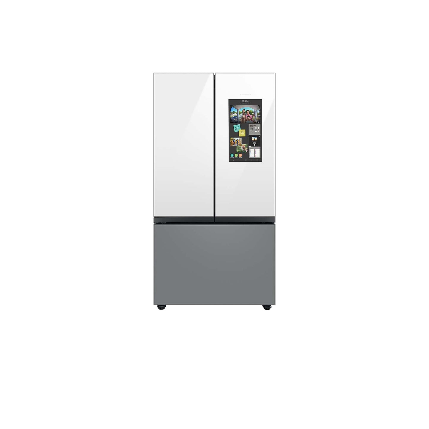 Bespoke 3-Door French Door Refrigerator (30 cu. ft.) – with Family Hub™ in Charcoal Glass.
