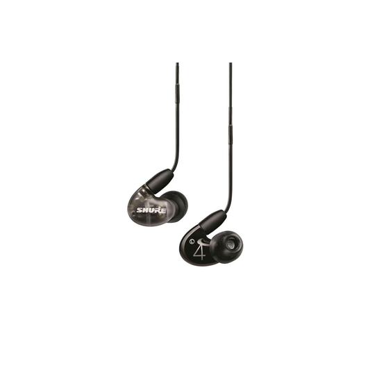 سماعات أذن Shure AONIC 4 سلكية عازلة للصوت، صوت تفصيلي، محرك هجين مزدوج، ملاءمة آمنة داخل الأذن، كابل قابل للفصل، جودة متينة، متوافق مع أجهزة Apple وAndroid - أسود 