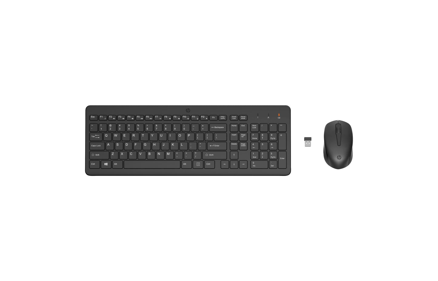 HP 330 Wireless Mouse and Keyboard Combination, USB connection, Full size; 2.5-zone layout,