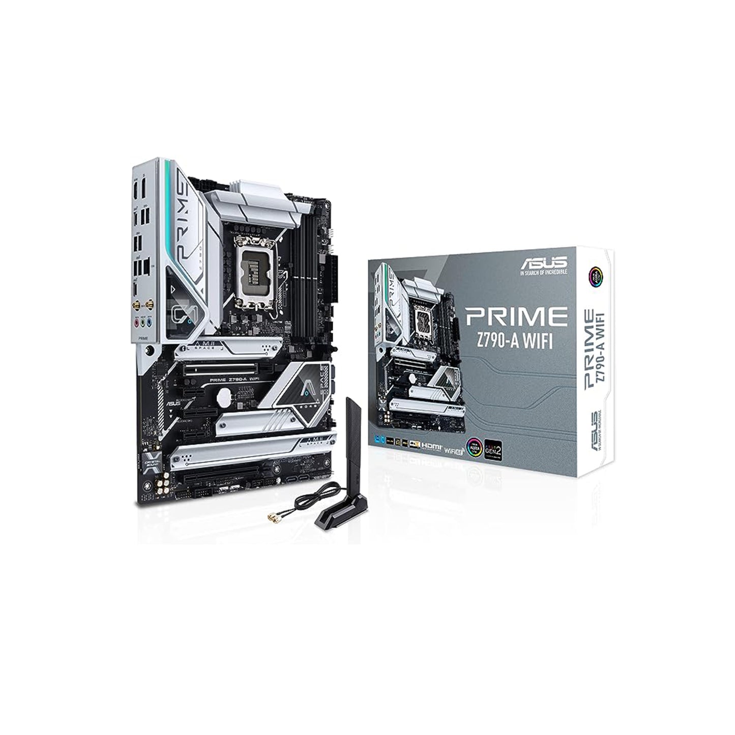 اللوحة الأم ASUS Prime Z790-A WiFi 6E LGA 1700 (Intel 14 و13 و12) ATX (16+1 DrMOS، PCIe 5.0، DDR5،4X M.2 Slots، 2.5 جيجا بايت LAN، USB 3.2 Gen 2 اللوحة الأمامية Type-C، Thunderbolt 4) /USB4، موانئ دبي) 