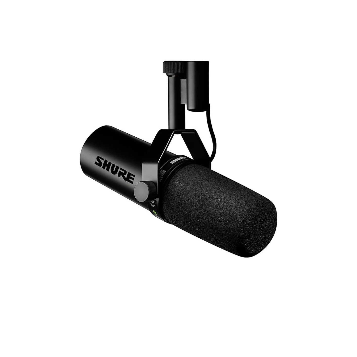 Shure SM7dB Dynamic Vocal Microphone w/Built-in Preamp for Streaming, Podcast, & Recording, Wide-Range Frequency, Warm & Smooth Sound, Rugged Construction, Detachable Windscreen – Black