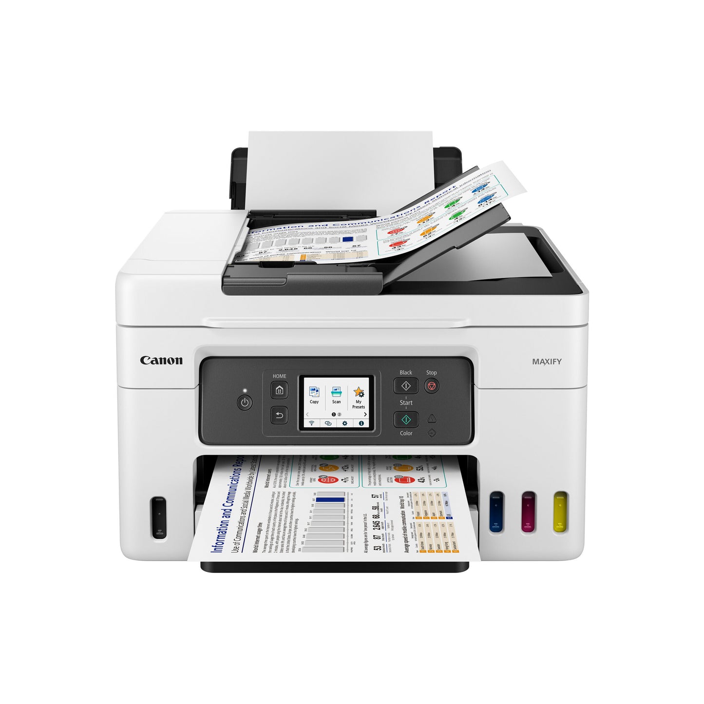 Canon GX6020 All-in-One Wireless Supertank Printer-for Businesses [Print, Copy, Scan and ADF], White