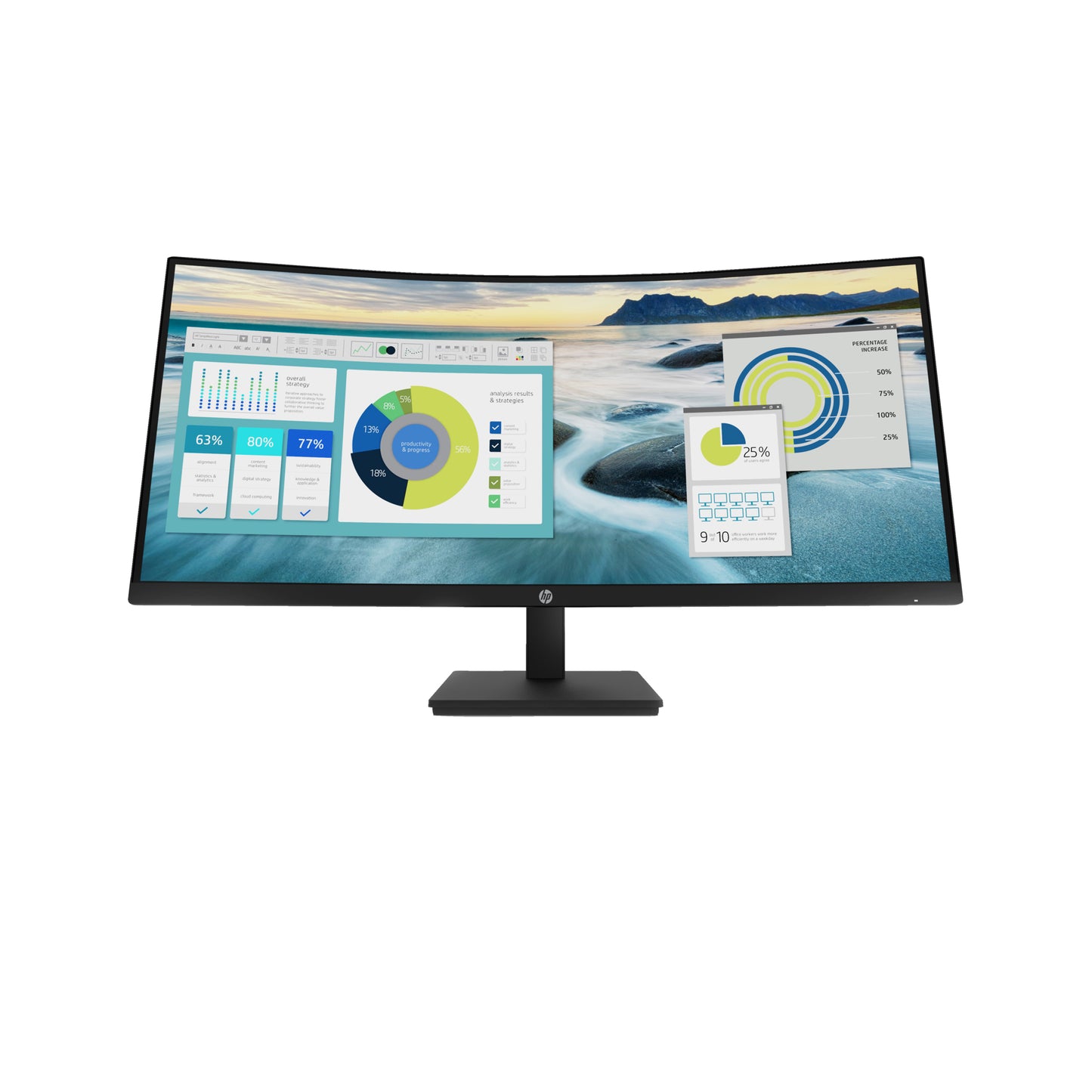 HP P34hc G4 WQHD USB-C Curved Monitor