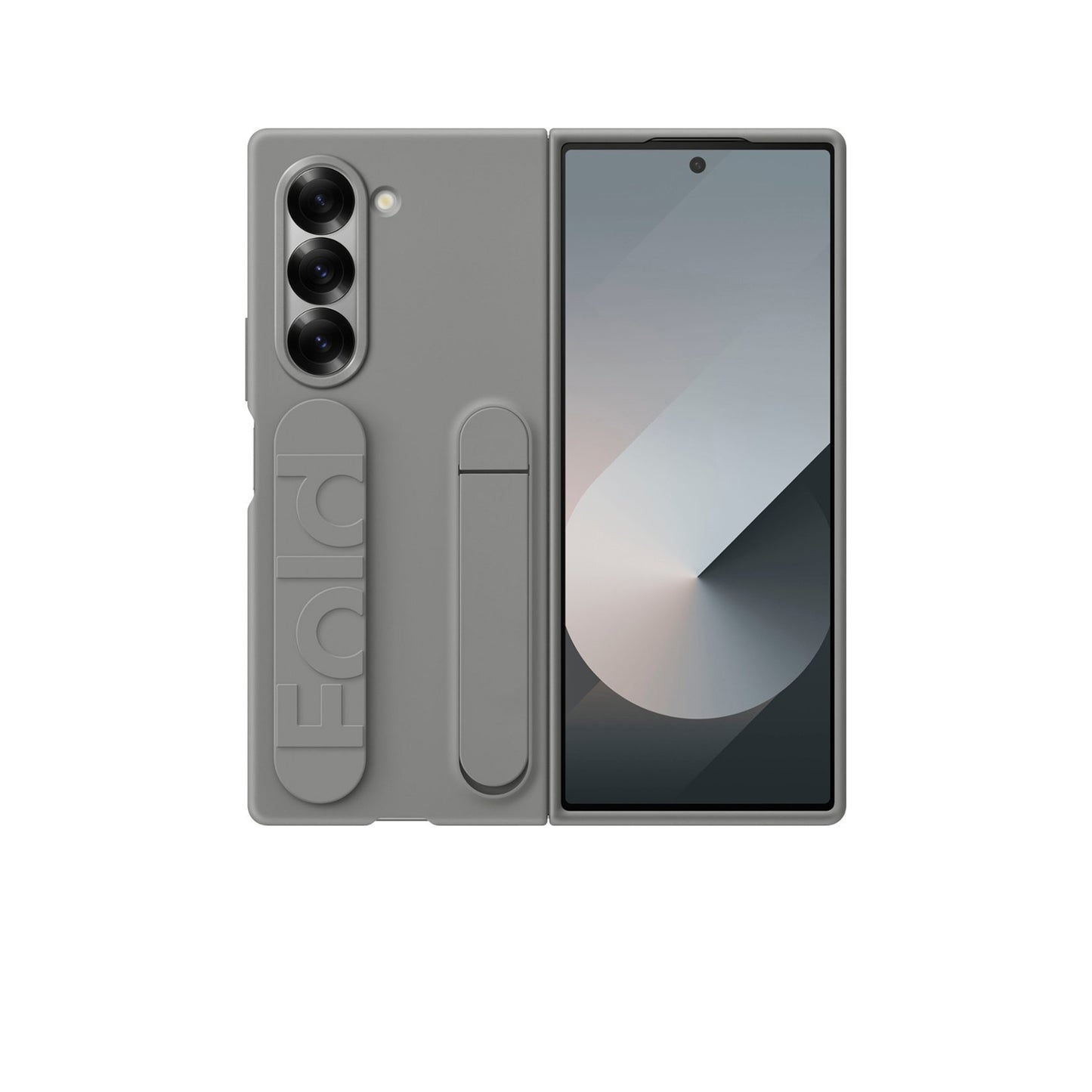 Galaxy Z Fold6 Silicone Case, Gray & White.