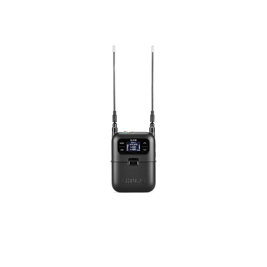 جهاز استقبال لاسلكي رقمي محمول من Shure SLXD5 - وضوح صوت 24 بت، UHF طويل المدى، وضع ميكروفون متعدد - مثالي لاستخدام الكاميرا، مزامنة الأشعة تحت الحمراء، يتضمن بطاريات AA وحقيبة حمل | نطاق J52 (558-616 ميجاهرتز) 