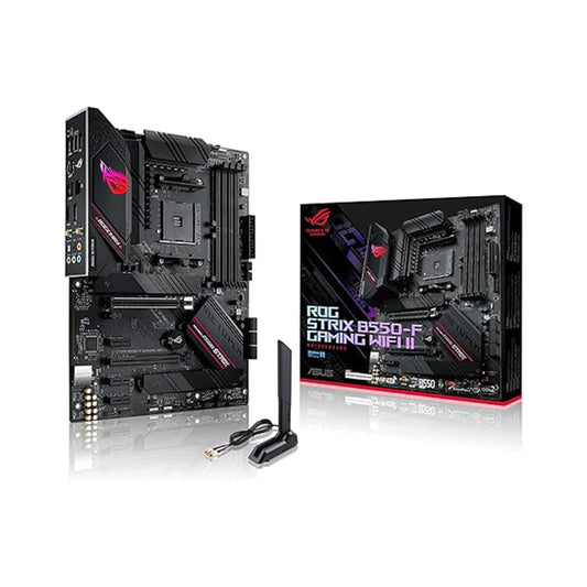 اللوحة الأم Asus ROG Strix B550-F Gaming WiFi II AMD AM4 (الجيل الثالث Ryzen) ATX (PCIe 4.0، WiFi 6E، 2.5 جيجا بايت LAN، BIOS Flashback، HDMI 2.1، رأس RGB قابل للعنونة من الجيل 2 ومزامنة Aura) 
