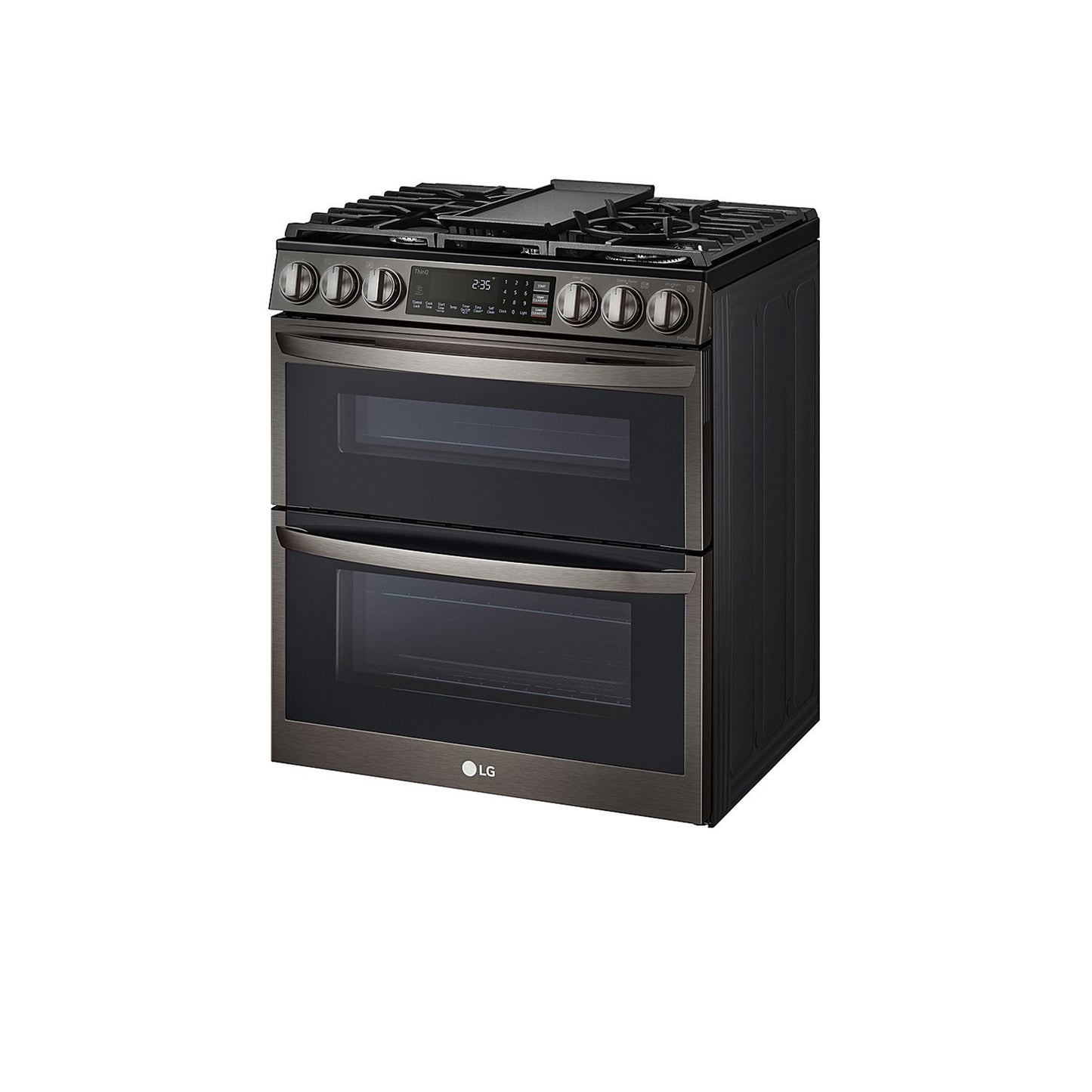 6.9 متر مكعب. قدم. نطاق منزلق لفرن الغاز المزدوج الذكي مع InstaView®، وProBake® Convection، وAir Fry، وAir Sous Vide 