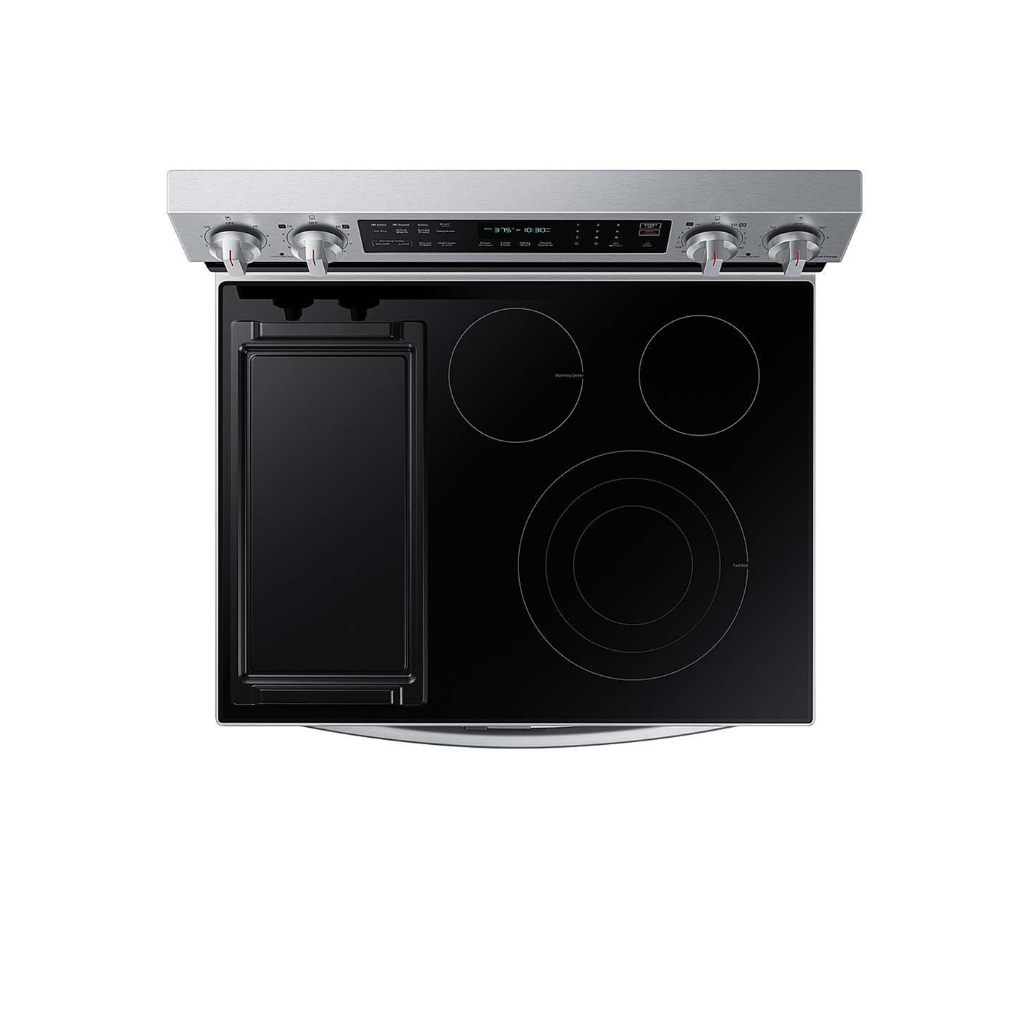 6.3 cu. ft. Smart Freestanding Electric Range with Flex Duo™, No-Preheat Air Fry & Griddle in Black Stainless Steel.