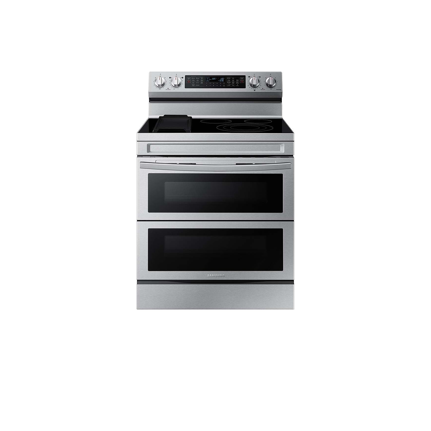 6.3 cu. ft. Smart Freestanding Electric Range with Flex Duo™, No-Preheat Air Fry & Griddle in Black Stainless Steel.