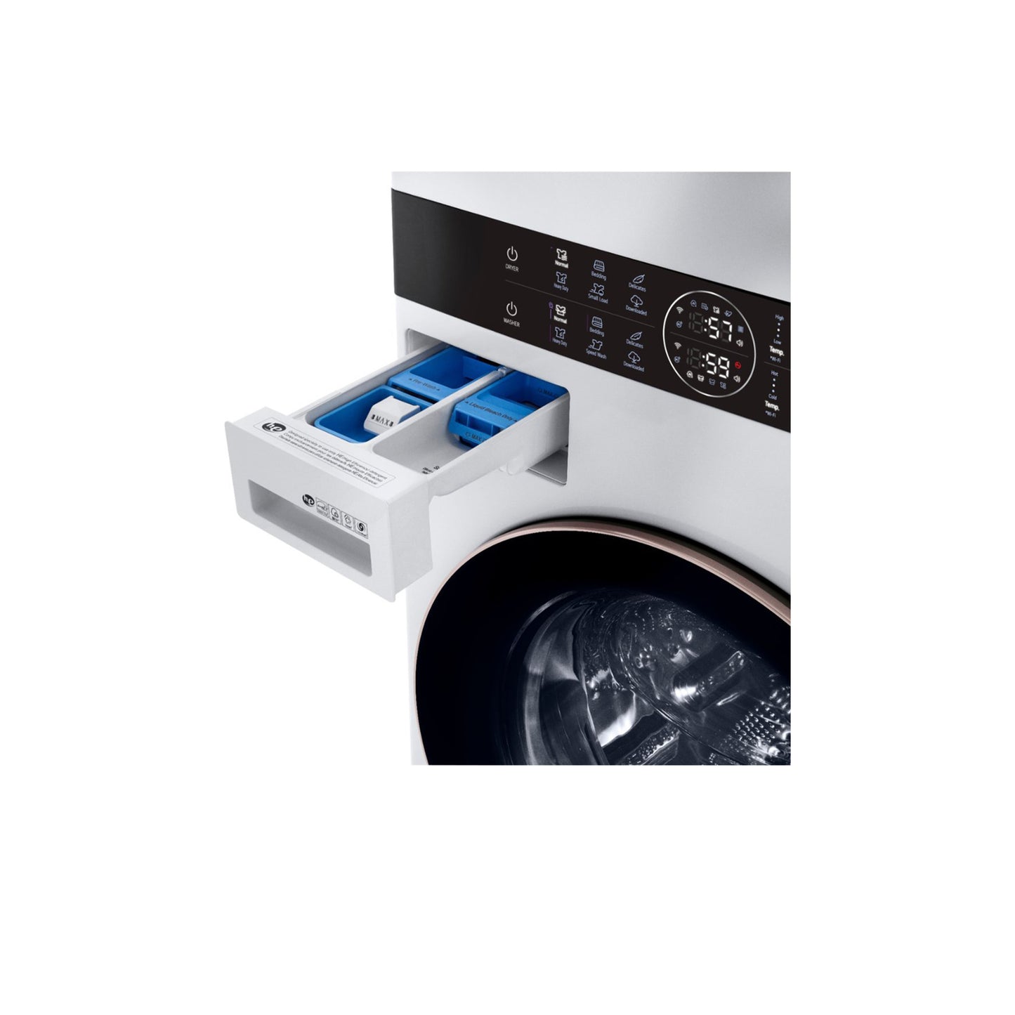 Single Unit Front Load LG WashTower™ with Center Control™ 4.5 cu. ft. Washer and 7.4 cu. ft. Electric Dryer