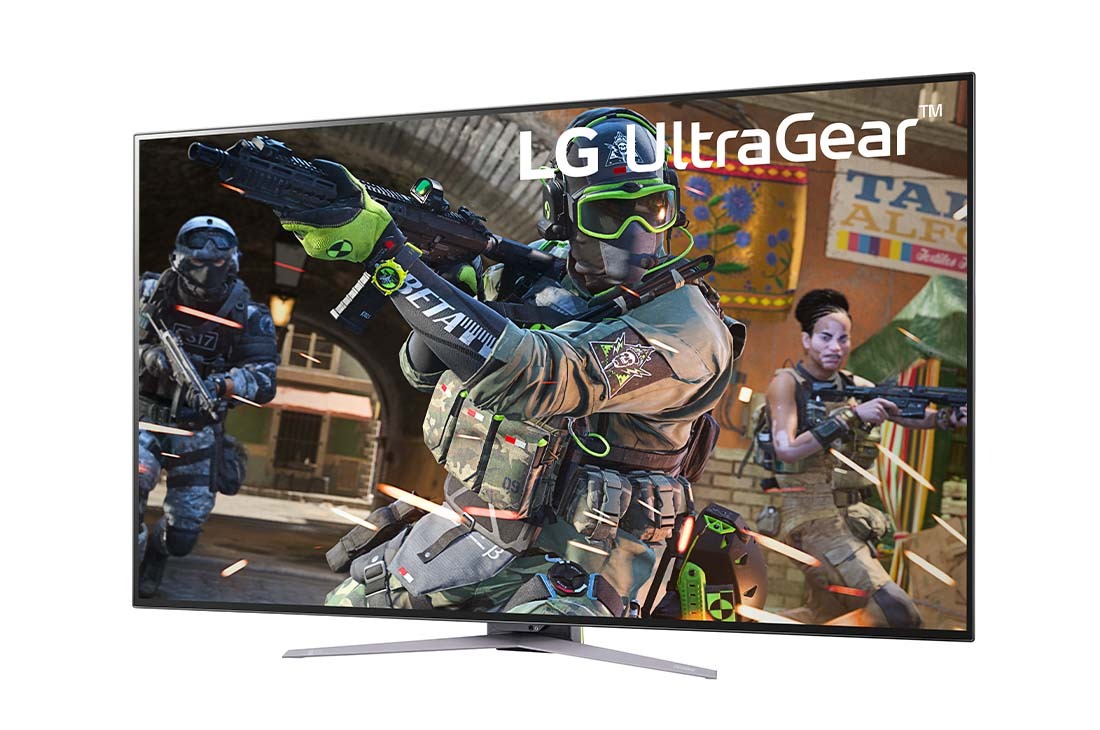 شاشة UltraGear™ UHD OLED مقاس 48 بوصة مع انعكاس منخفض مضاد للتوهج بمعدل 0.1 مللي ثانية R/T و120 هرتز ومتوافقة مع G-SYNC®