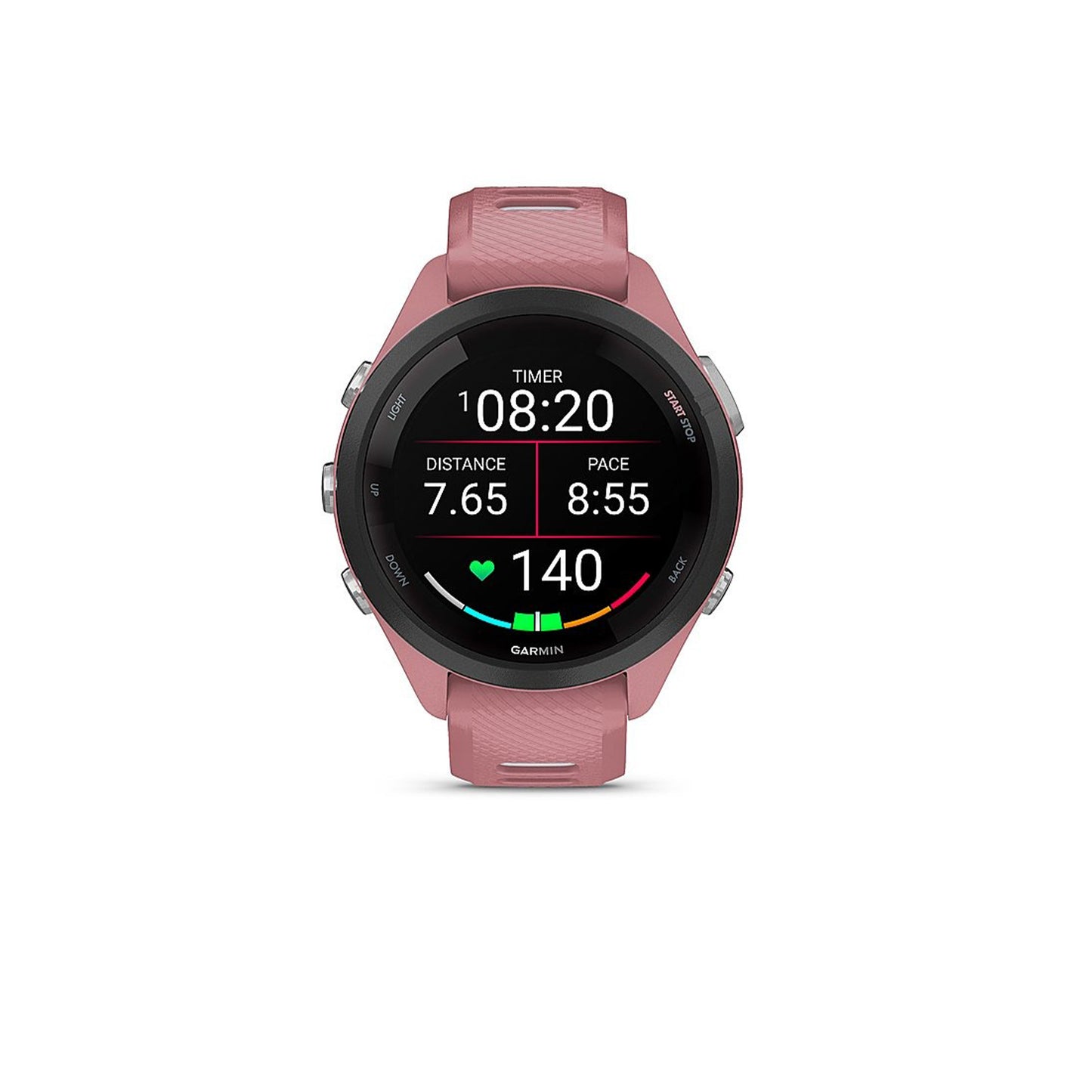 Garmin - Forerunner 265S GPS Smartwatch 42 mm Fiber-reinforced polymer - Black/Light Pink