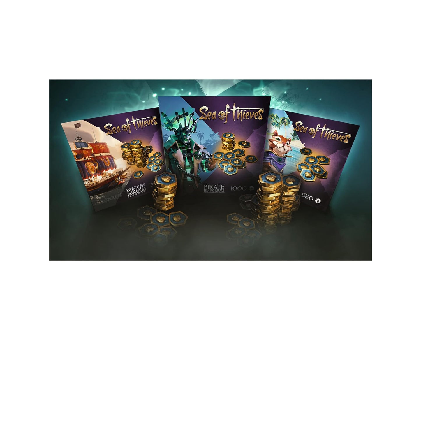 Sea of ​​​​Thieves – حزمة Captain's Ancient Coin Pack – 2550 قطعة نقدية – Xbox Series X|S، Xbox One، Windows [الرمز الرقمي] 