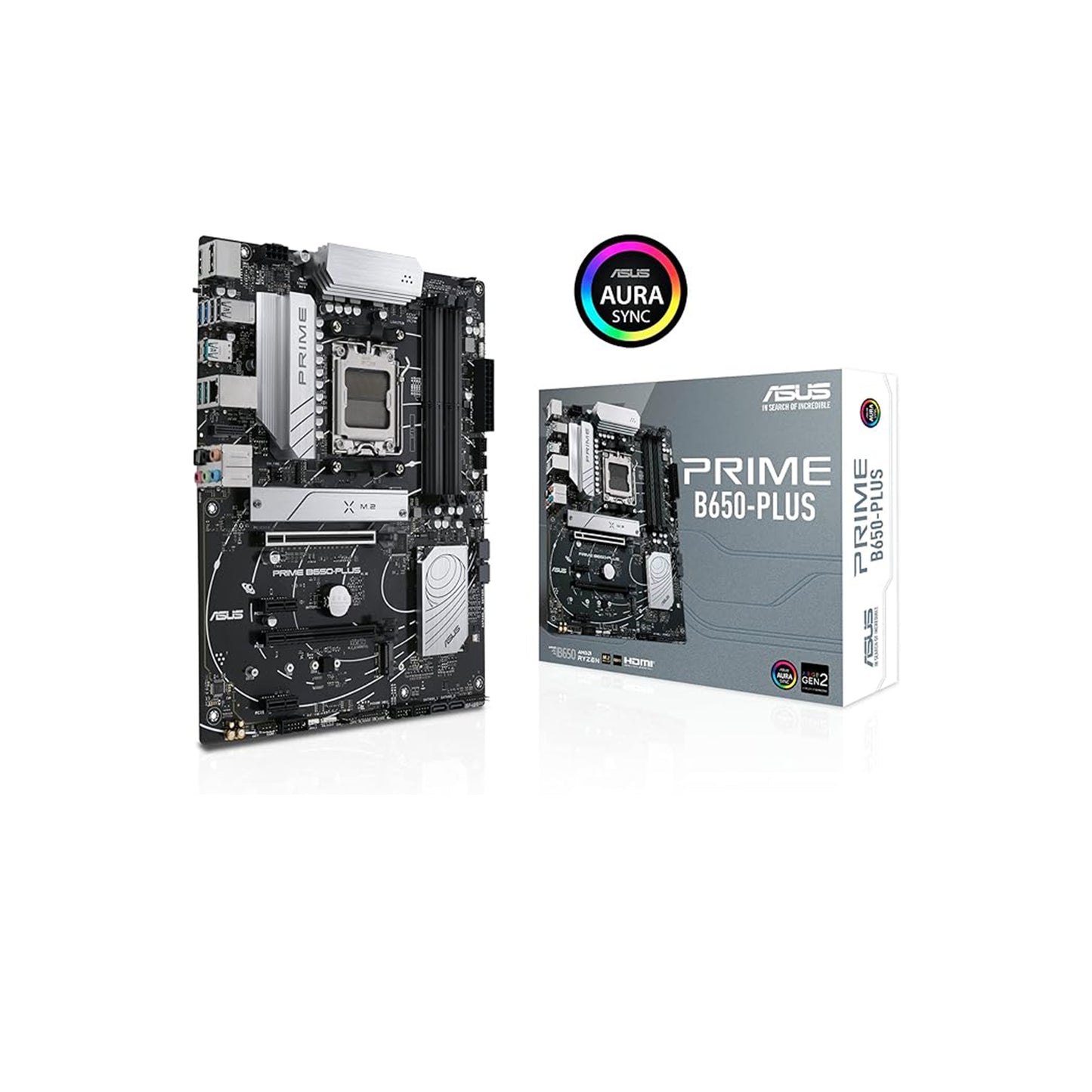 ASUS Prime B650-PLUS AMD B650(Ryzen 7000) ATX Motherboard(DDR5,PCIe 5.0 M.2,2.5Gb Ethernet,DisplayPort,HDMI®, USB 3.2 Gen 2 Type-C®, Front USB 3.2 Gen 1 Type-C®, BIOS Flashback™, USB4® Support)