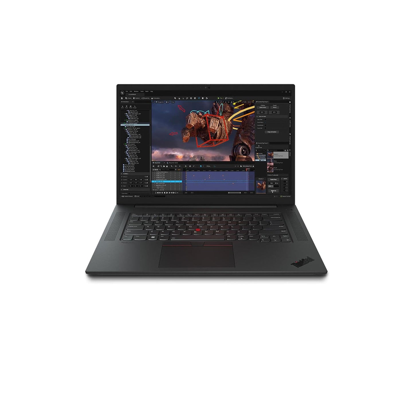 محطة العمل المحمولة ThinkPad P1 Gen 5 Intel (16 بوصة) - غطاء منسوج من ألياف الكربون باللون الأسود 